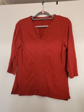 L.L.Bean Rust Red Knit Top